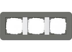 Gira 0213413 cover frame 3f Gira E3 dark grey/pure white