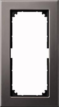 MERTEN 475814 metal frame 2-way rhodium grey