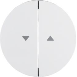Berker 16252089 Rocker switches with imprinted symbol arrow polar white, glossy Berker R.1/R.3