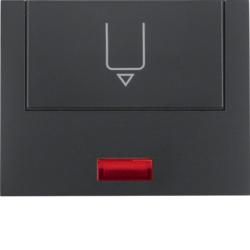 Berker 16417106 Hotelcard switch attachment with print and red lens anthracite, matt Berker K.1