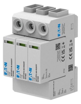 Eaton EP-501973 PV surge protection 600V K2 tested with auxiliary contact