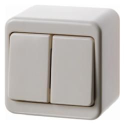 Berker 300840 rocker switch white, glossy surface-mounted