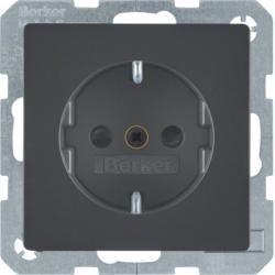 Berker 47236086 SCHUKO socket anthracite velvet Berker Q.1/Q.3