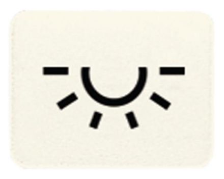 Jung 33L dome with symbol, opaque, white, symbol light