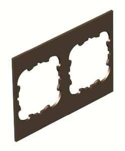 OBO Bettermann T4B/P3S/9011 black 2xEK 110x77mm cover plate, 7408252