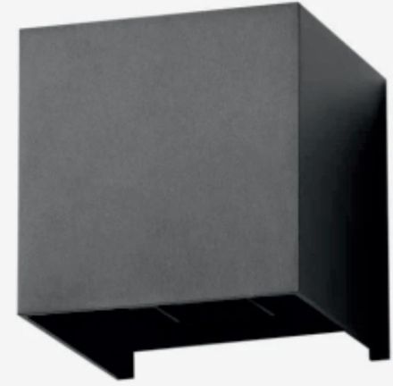DieFra 81-4100 CUBE 12W 900lm 3000K 300mA IP54 anthr LED wall light