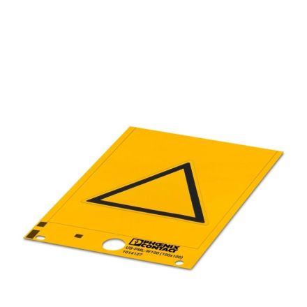 Phoenix Contact 1014127 US-PML-W100 (100X100) yellow unlabeled warning sign