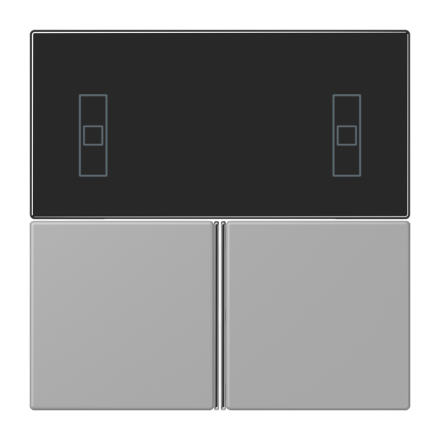 Jung LC4093TSA204 button set 3-way, F40 room controller, LS series, grey medium ( LC32012 )