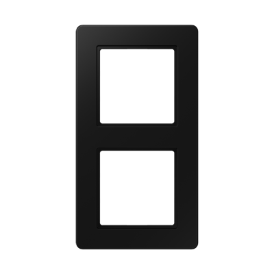 Jung AF582BFSWM frame 2-way, vertical and horizontal mounting, thermoplastic painted, A FLOW, graphite black matt