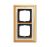 Busch-Jaeger 1722-836 cover frame, 2-way frame polished brass decor ivory white