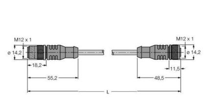 Turck 6915658 RSSW-RKSW451-3M connection cable
