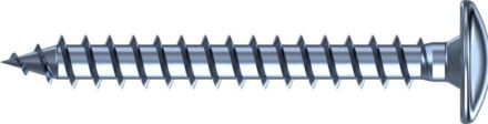 Reisser 009258S121-0600402-1 KBS small fitting screw, half-round head, TX, VG, 6.0 x 40, steel, galvanized, blue, 1x sliding, pack of 100