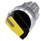 Siemens 3SU1052-2BF30-0AA0 toggle switch illuminated 22mm round metal hg yellow