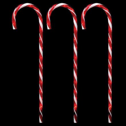 FHS 35395 LED candy canes 6 sticks 100/110cm, 6/18h A/A IP44