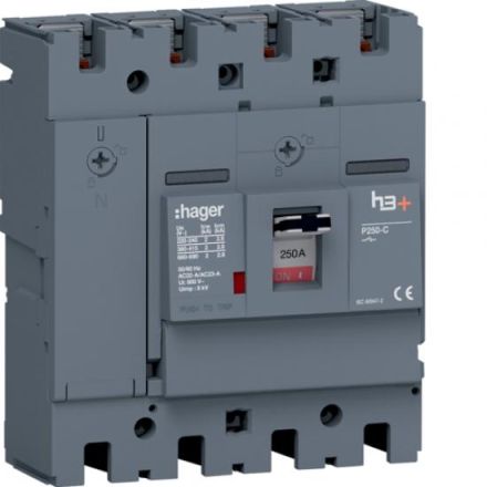 Hager HCT251AR h3+ P250 4 pole 250A FTC load break switch