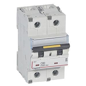 Legrand 409228 Circuit breaker DX3 C80A 2P 10KA 3M