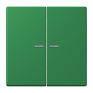 Jung LC995KO5219 2-way rocker switch with light guide, LS series, green foncé ( LC32050 )