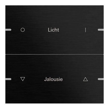 GIRA 5032126 rocker set writable for push button sensor 4 | 2-way | aluminum black