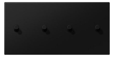 Jung AL12-250SWMR08 cover with rocker arm, cylinder, 2-way, 2 x 2 rocker arms, horizontal, LS 1912 series, graphite black matt (painted aluminum)