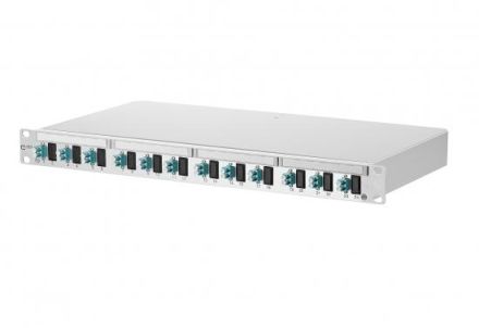 METZ CONNECT 1502007712-E OpDAT PF VIK 12xLC-D aqua OM3 grey patch panel
