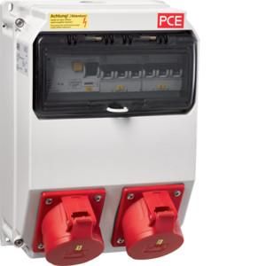 Hager ZAY19Z socket combination 2xCEE32A 160x100x710
