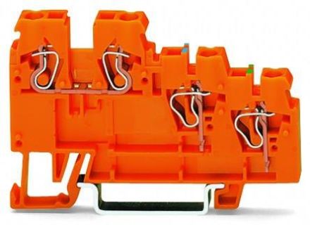 Wago 270-577 3-wire orange actuator feed terminal