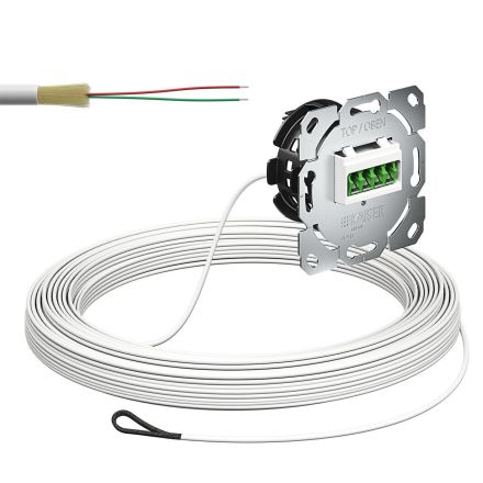 Kaiser 4250008 Gf-TA UP 2xF LC/APC QD CSS L:25m subscriber connection