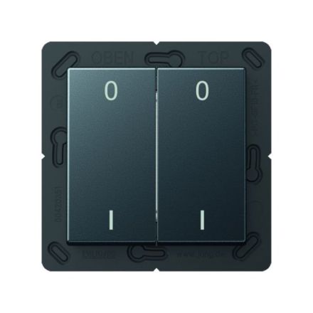 JUNG ENOA595-01ANM descr. EnOcean radio wall transmitter A | 4-fold, IO symbols | anthracite matt