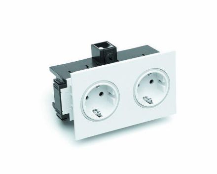 OBO Bettermann 6121012 BRK 2STD cws SIGNA IN 2-way cream white socket