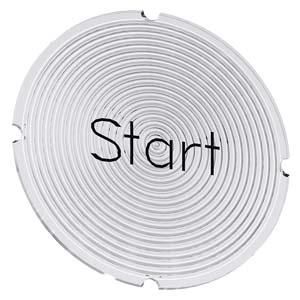 Siemens 3SU1900-0AB71-0DT0 Insert plate round milky symbol Start