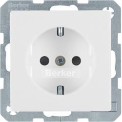 Berker 47236089 SCHUKO socket polar white velvet Berker Q.1/Q.3
