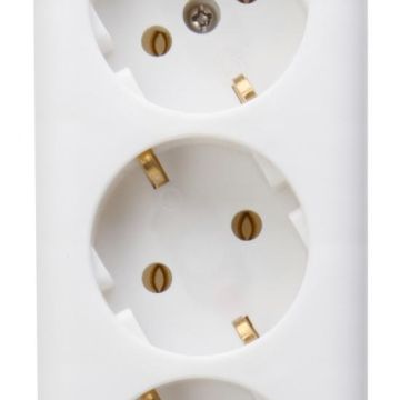 Kopp 120301007 power strip 3f white IP20