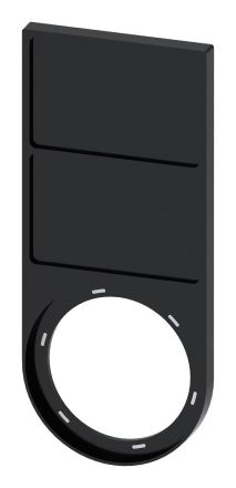 Siemens 3SU1900-0BQ10-0AA0 flat black 2 labels 17.5x27mm label holder