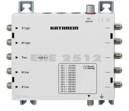 Kathrein EXE2512 single cable multiswitch 5/1x12 cascade