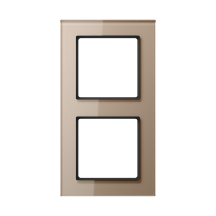 Jung AC582GLCH glass frame 2-way, vertical and horizontal mounting, glass, A CREATION, champagne