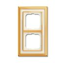 Busch-Jaeger 1722-838 cover frame, 2-way frame polished brass ivory white
