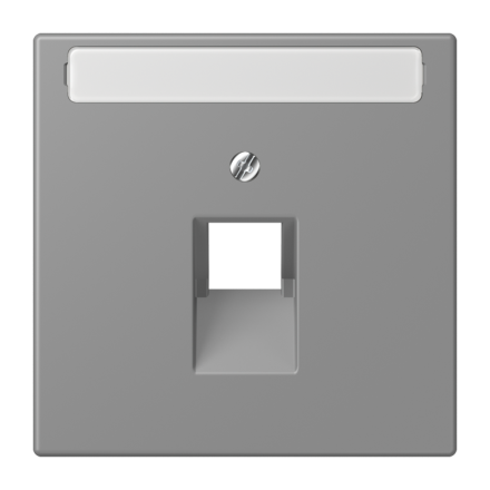 Jung LC969-1NAUA203 cover for IAE/UAE connection boxes 1 x 8-pin, with label field, thermoplastic painted, LS series, gris 31 ( LC320 )