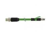 Murrelektronik 7000-44711-7961000 M12/RJ45 PUR 2x2x0.34 shielded green 10m straight connection cable Ethernet