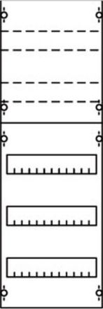 ABB Striebel & John 1V1KA DIN rail device module row spacing 125mm, 5RE / BH1, 1FB, 2CPX037612R9999