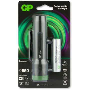 GP 260GPACTCR4100 rechargeable flashlight 650 lm 135m, IPX7, incl. battery