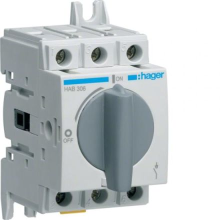 Hager HAB306 load disconnector 3-pole 63A