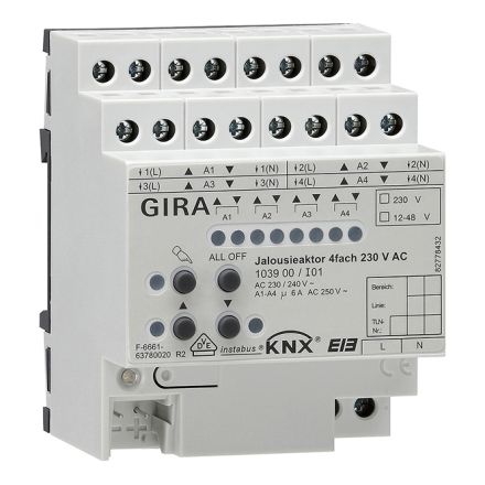 GIRA 103900 KNX blind actuator 230 V AC/12-48 V DC | 4-fold