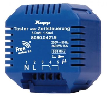 Kopp 808004219 Free Control 1-channel/3-wire radio receiver