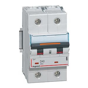 Legrand 409824 Circuit breaker DX3 D40A 2P 25KA 3M