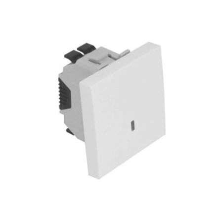 EFAPEL ROCKER PUSH-BUTT W/ORIENT LIGHT 250V~-2MOD WH
