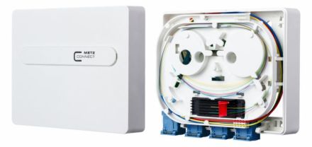 METZ CONNECT 1501191L04HC OpDAT ADT 4xSC-S UPC blue OS2 pure white data connection box