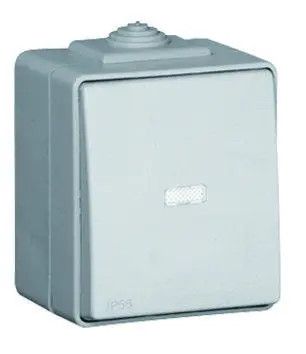 EFAPEL ROCKER PUSH-BUTTON W/ORIENT LIGHT 12V GREY