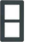 Berker 10126186 frame 2-way Q.7 anthracite velvet