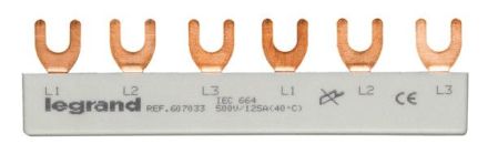 Legrand 607033 fork comb busbar compact 3P 6TE