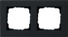 Gira 0212095 cover frame 2f flat E2 black m